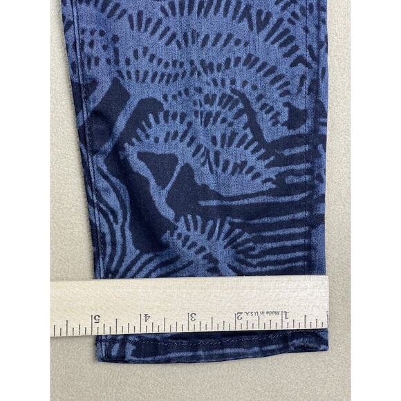 Mother Jeans Womens 24 Blue The Looker Crop The Moon of Tokyo Floral Denim Adult - Picture 6 of 13